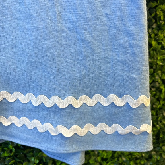 Sail to Sable - Long Sleeve Classic Tunic Dress with Ric Rac light blue - Picture 4 of 5